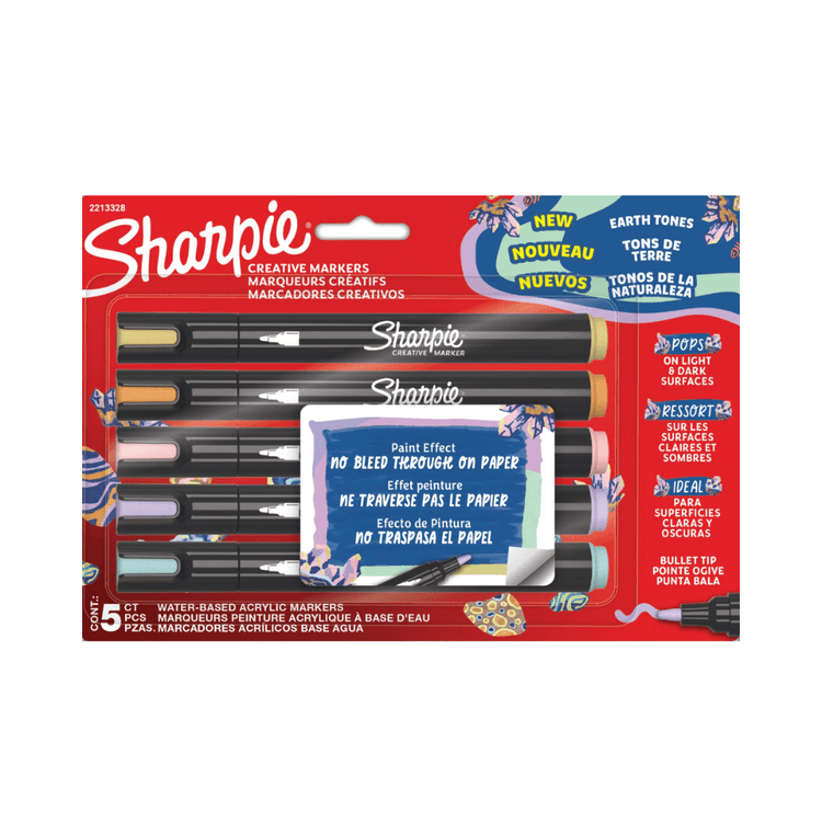 Marcadores-Creativos-Acr-licos-Naturaleza2-Punta-Bala-x5-Sharpie-1-351703547