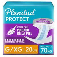 Pañales para Adulto Plenitud Protect Talla G/XG 20un