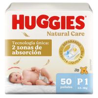 Pañales Huggies Natural Care Primeros Días Talla 50un