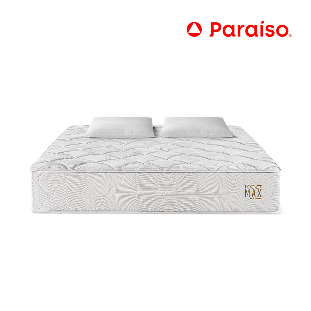 Colchón Pocket Max 2 Plazas + 2 Almohadas + Protector