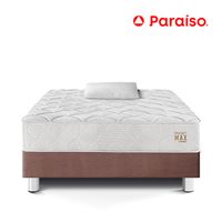 Cama Pocket Max 1.5 Plazas Chocolate + 1 Almohada + Protector
