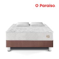Cama Pocket Max King Chocolate + 2 Almohadas + Protector