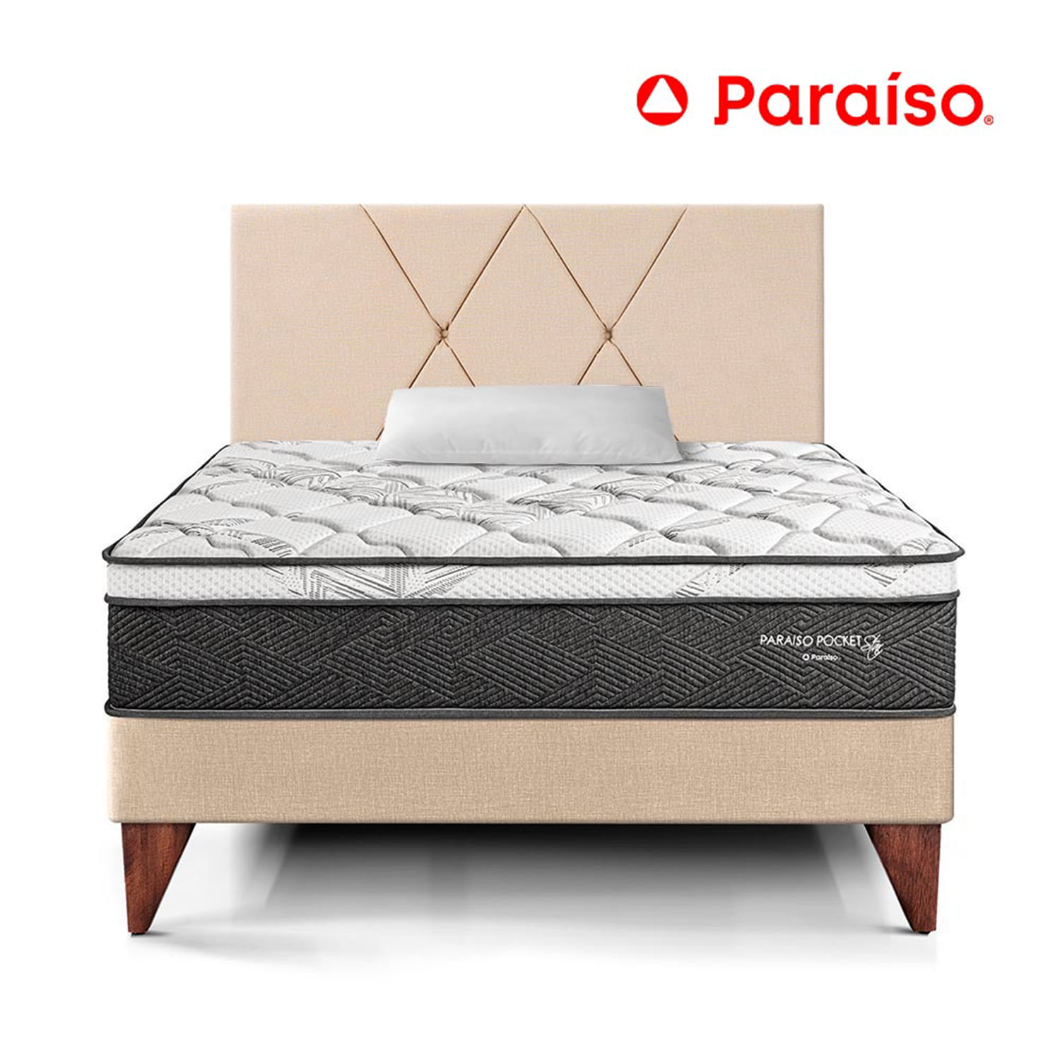 Dormitorio Europeo Paraíso Pocket Star 1.5 Plazas Champagne