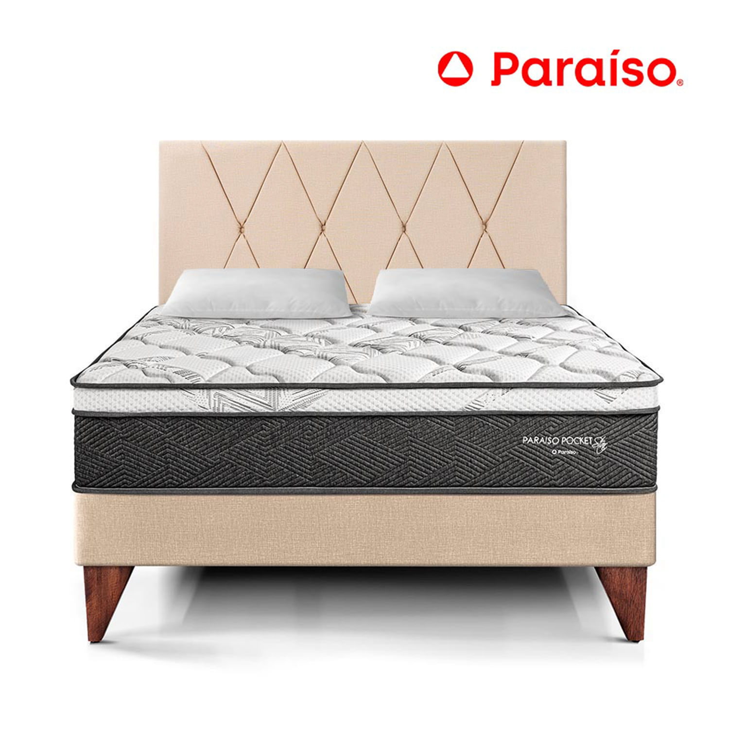 Dormitorio Europeo Paraíso Pocket Star Queen Champagne