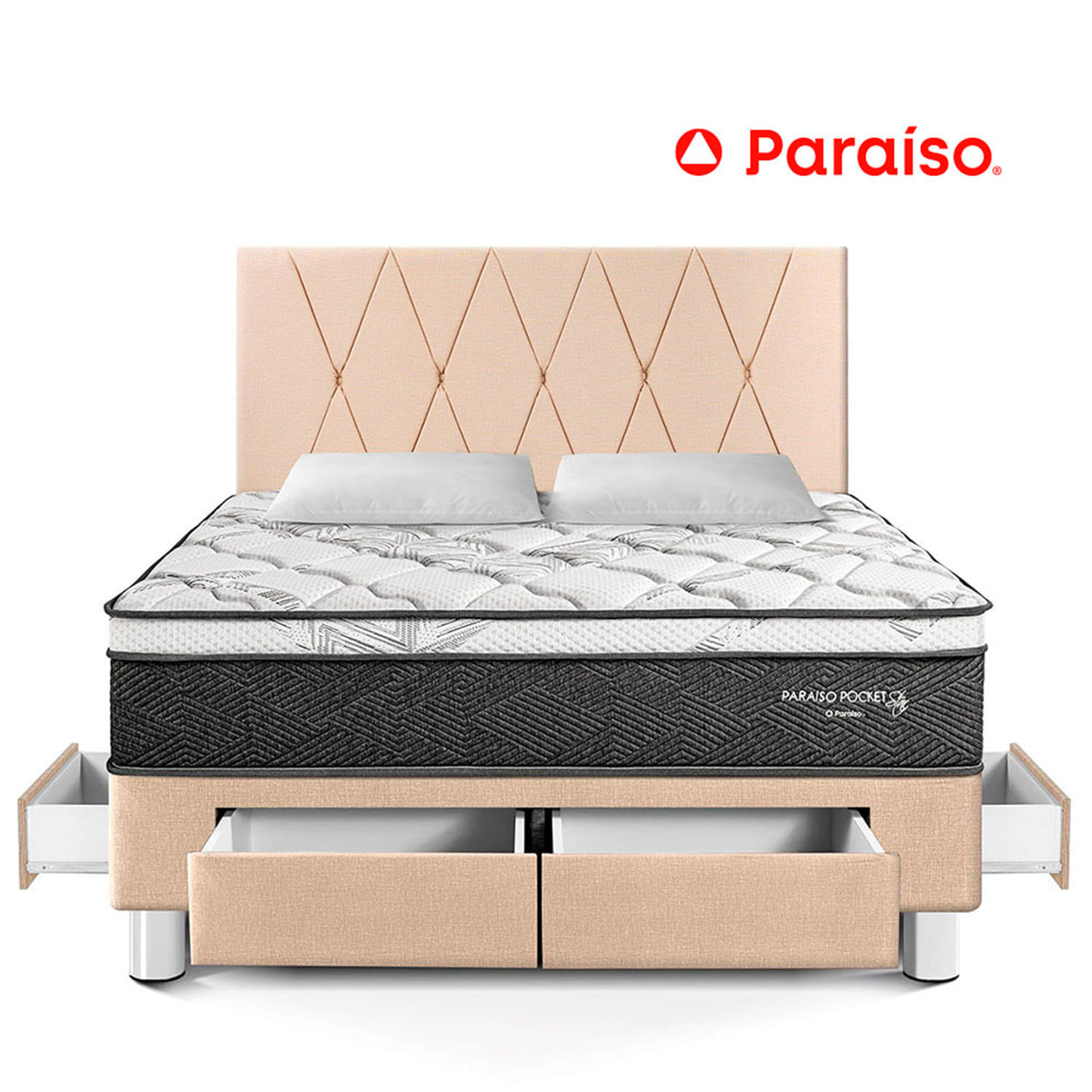 Dormitorio Cajones Paraíso Pocket Star King Champagne