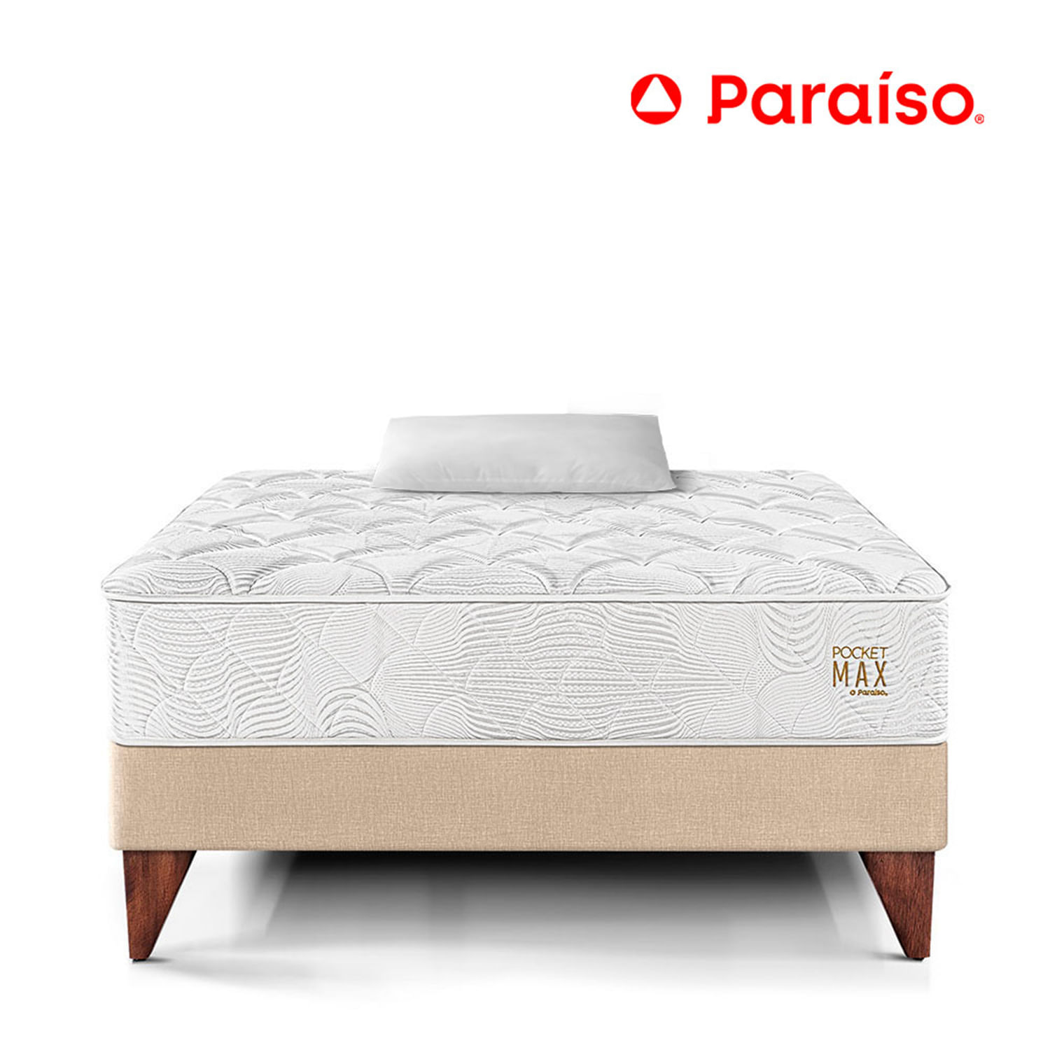 Cama Europea Pocket Max 1.5 Plazas Champagne