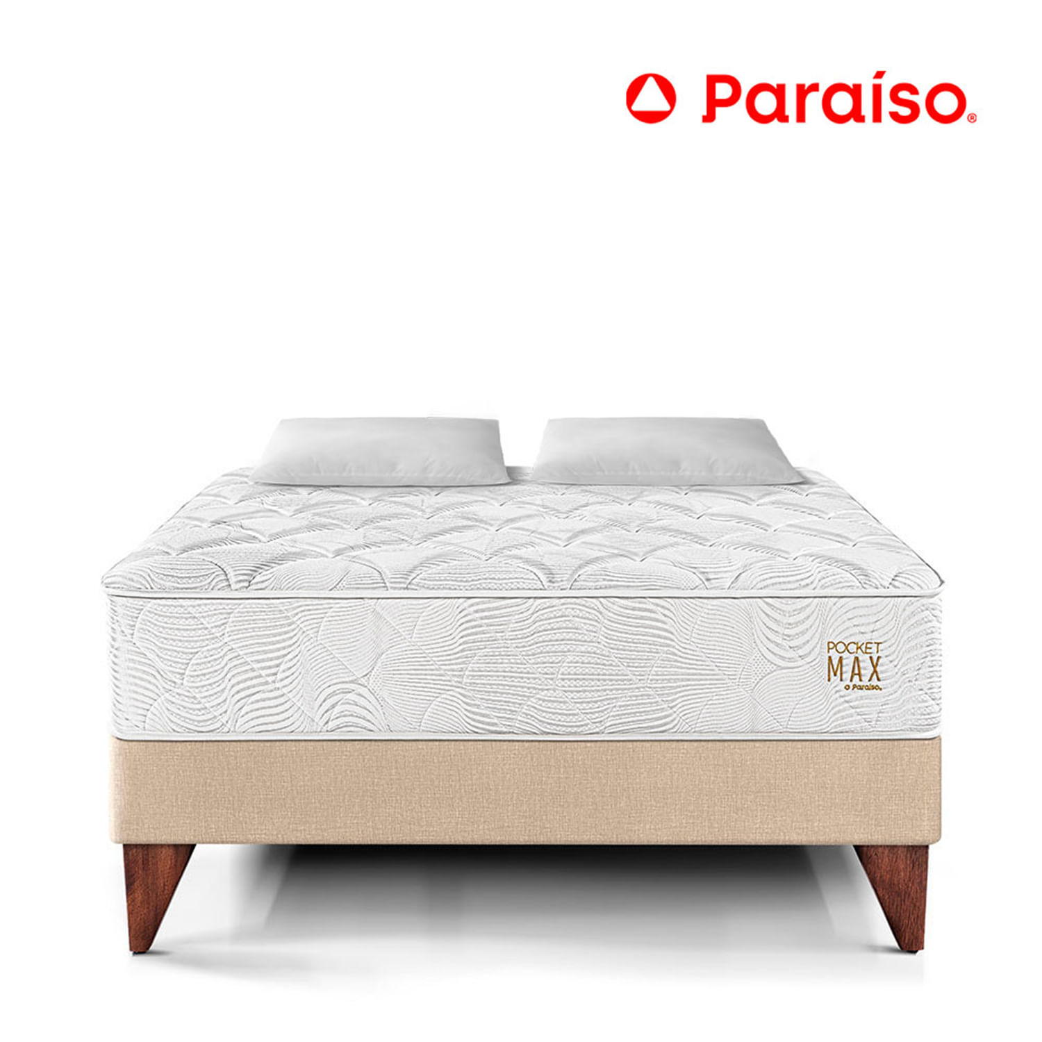 Cama Europea Pocket Max Queen Champagne