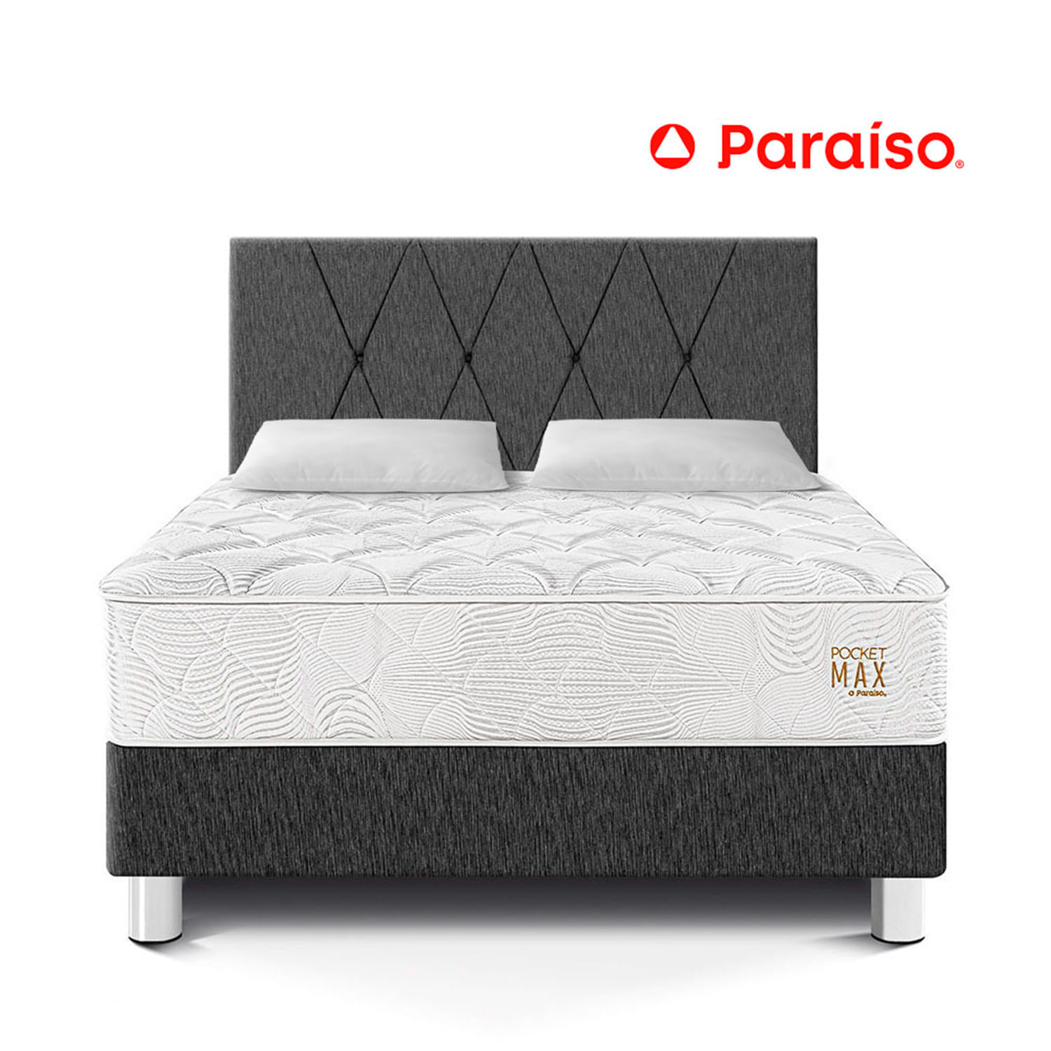 Dormitorio Pocket Max Queen Charcoal