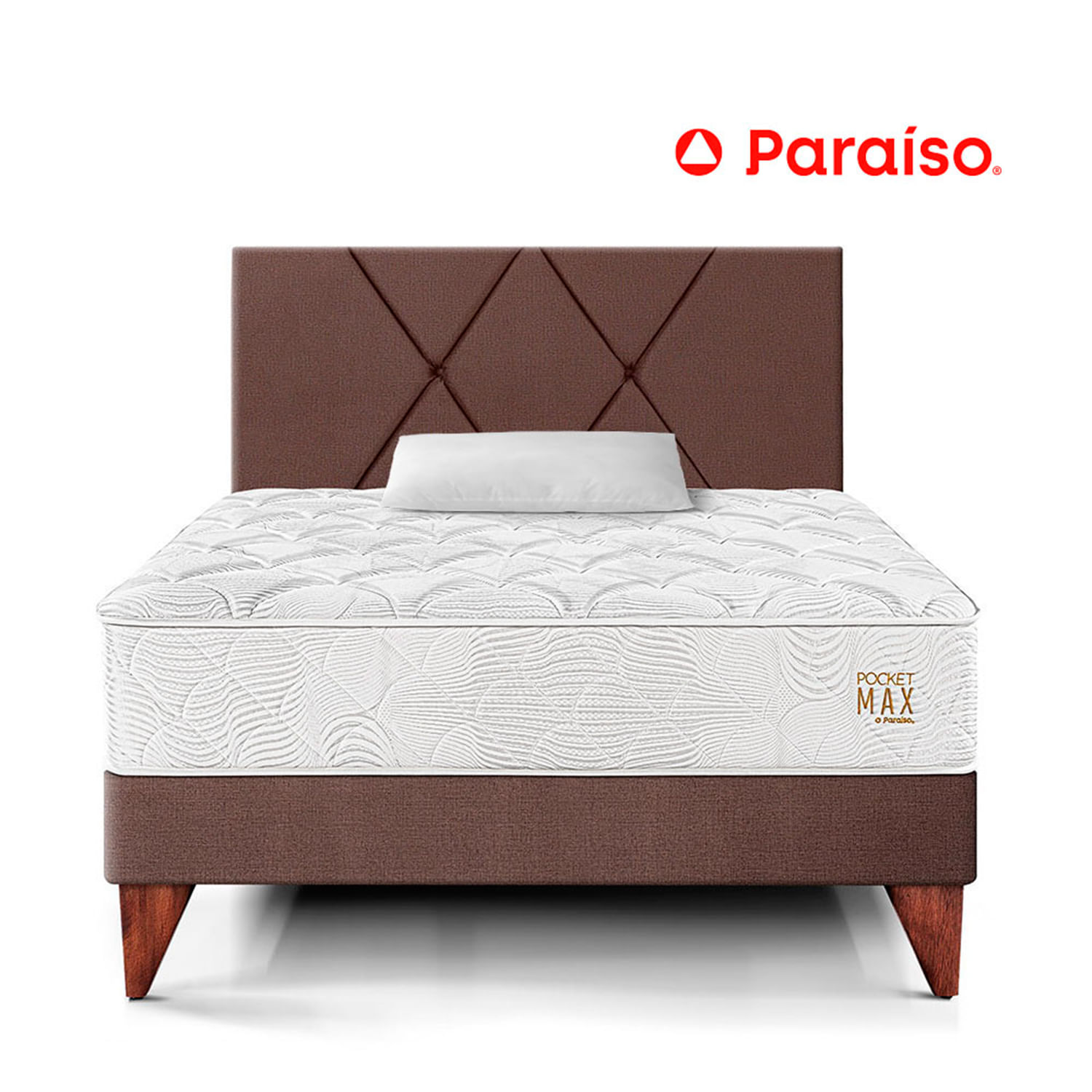 Dormitorio Europeo Pocket Max 1.5 Plazas Chocolate