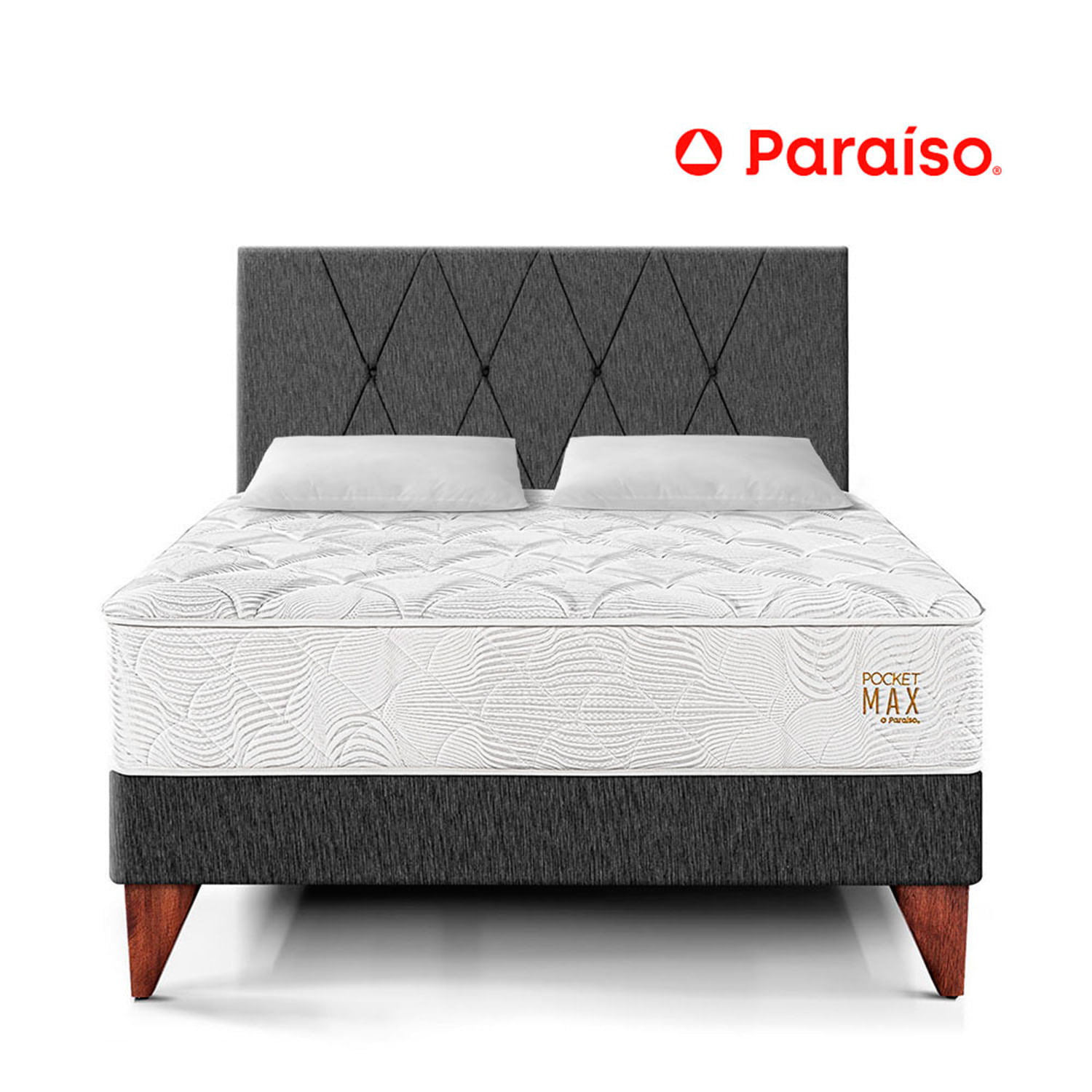 Dormitorio Europeo Pocket Max Queen Charcoal