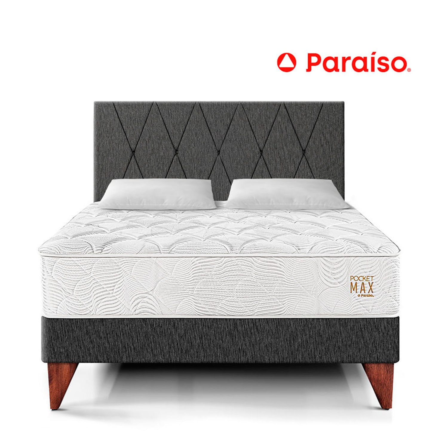 Dormitorio Europeo Pocket Max King Charcoal