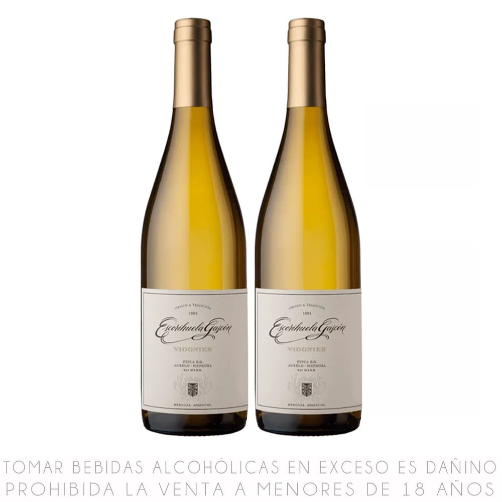 Twopack Vino Blanco Viognier Escorihuela Gascón Botella 750ml