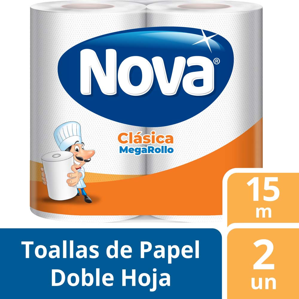 Papel Toalla Nova Clásica Megarollo 2un