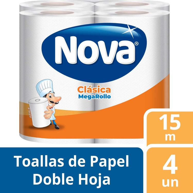 Papel Toalla Nova Clásica Megarollo 4un
