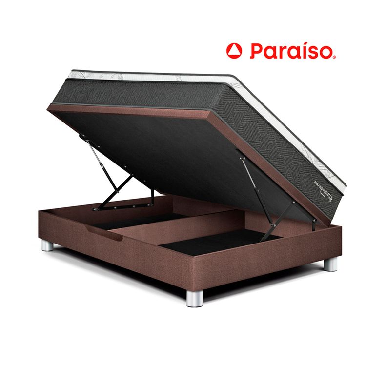 Cama Paraíso Boxet Pocket Star 1.5 Plaza Chocolate