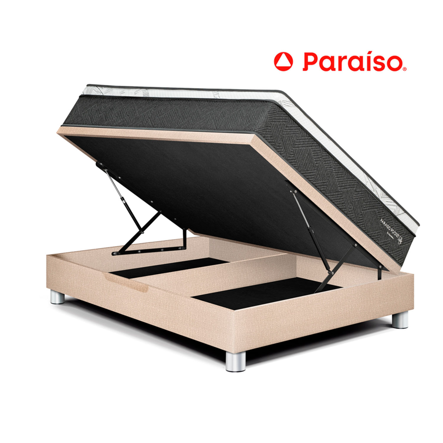 Cama Paraíso Boxet Pocket Star 2 Plazas Champagne