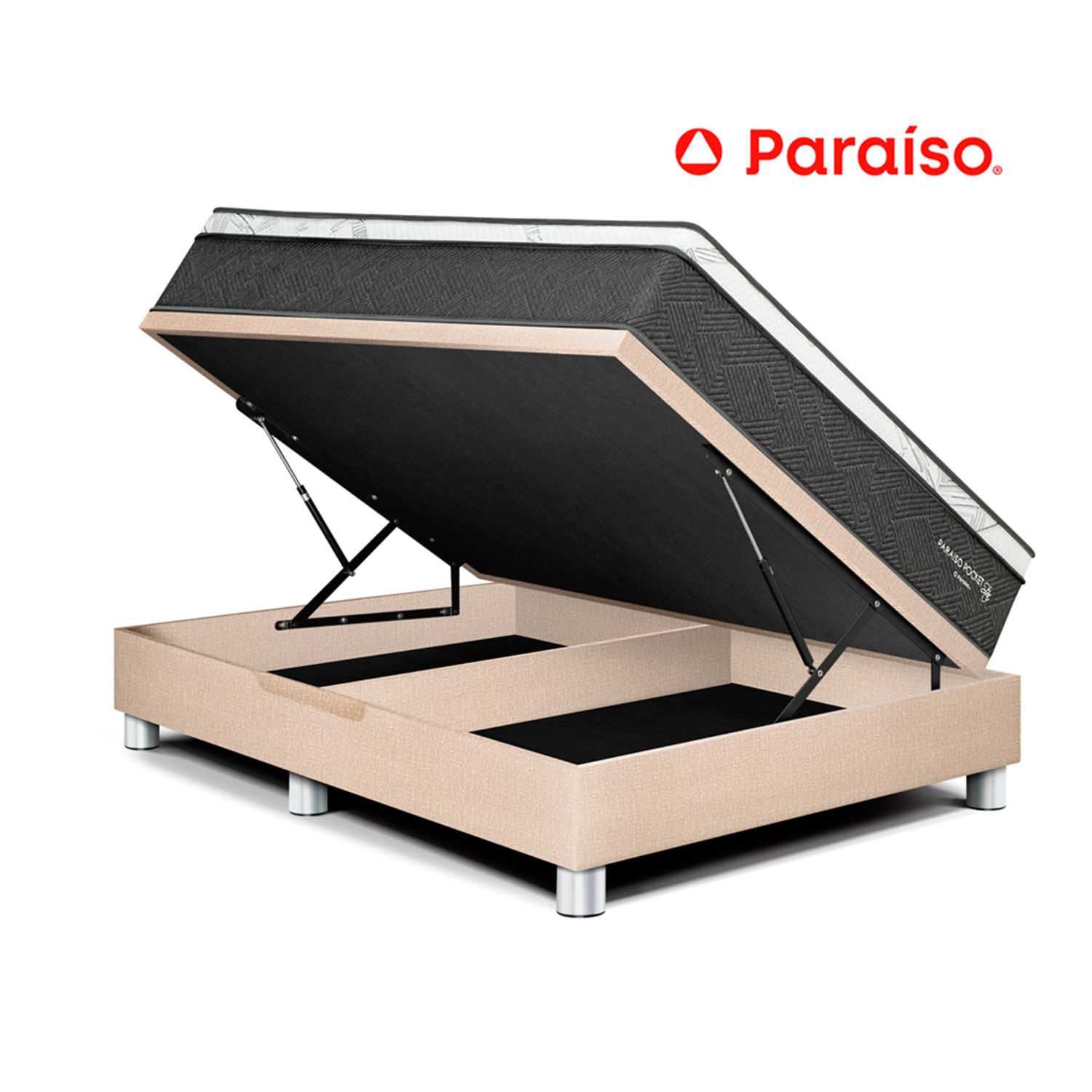 Cama Paraíso Boxet Pocket Star Queen Champagne