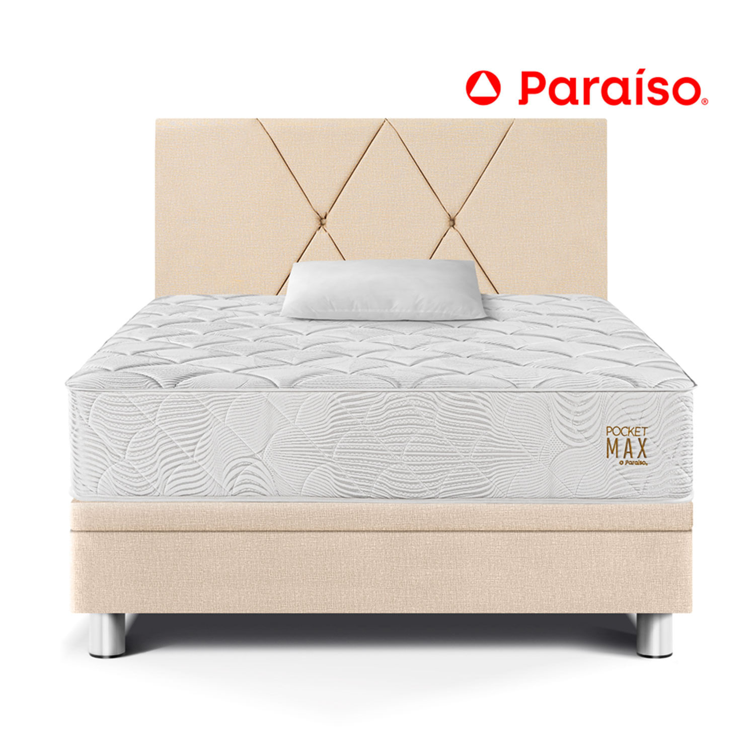 Dormitorio Paraíso Boxet Pocket Max 1.5 Plaza Champagne