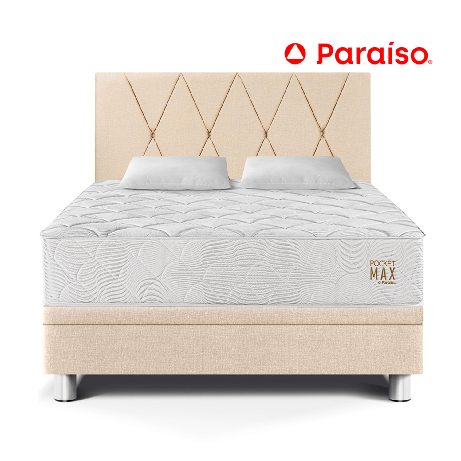Dormitorio Paraíso Boxet Pocket Max Queen Champagne