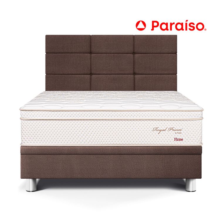Dormitorio Paraíso Box Blocks Royal Prince 1.5 Plaza Chocolate
