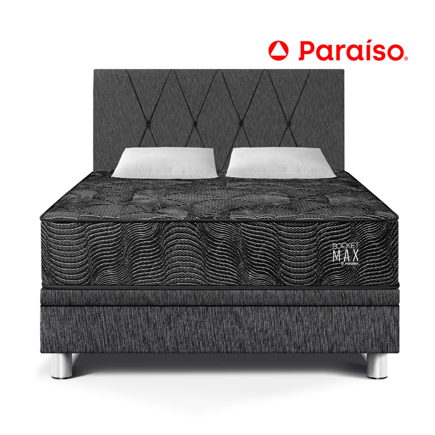 Dormitorio Paraíso Boxet Pocket Max Black Queen Charcoal