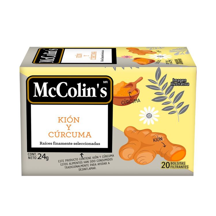 Infusión de Kión y Cúrcuma Mc Colins 20un
