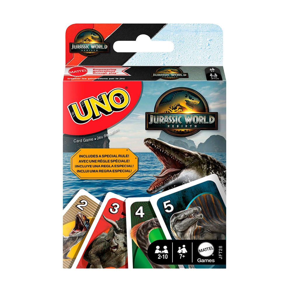 Uno Juego de Cartas Jurassic World