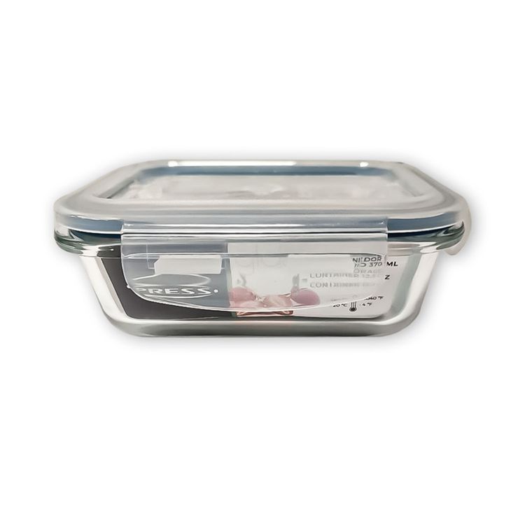 Refractario con Tapa De Vidrio 370ml