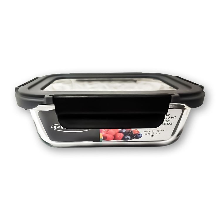 Refractario con Tapa De Vidrio 640ml