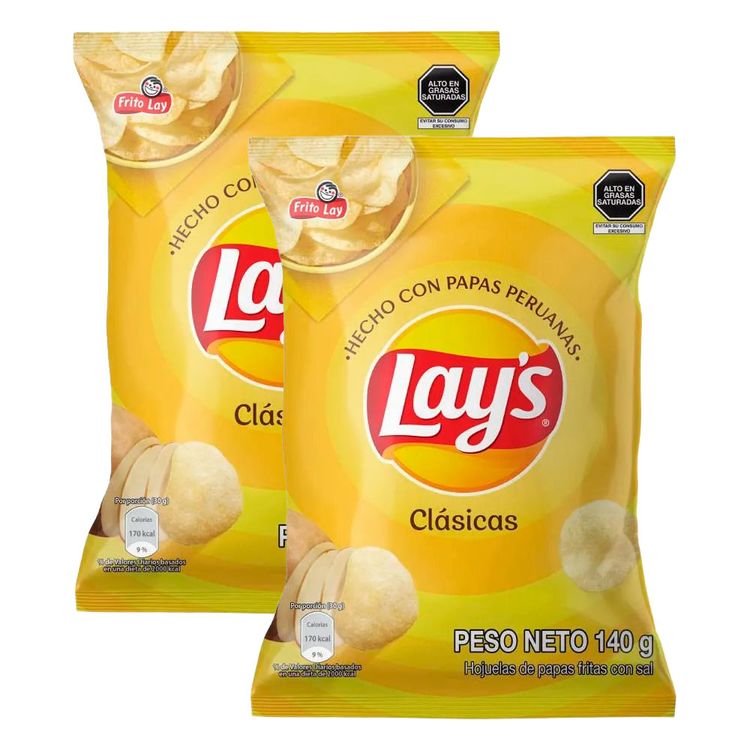 Twopack Papas Lay's Clásicas 140g