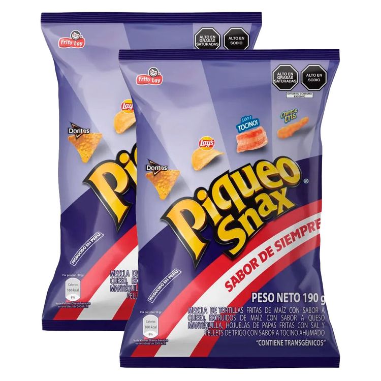 Twopack Piqueo Snax Original 190g