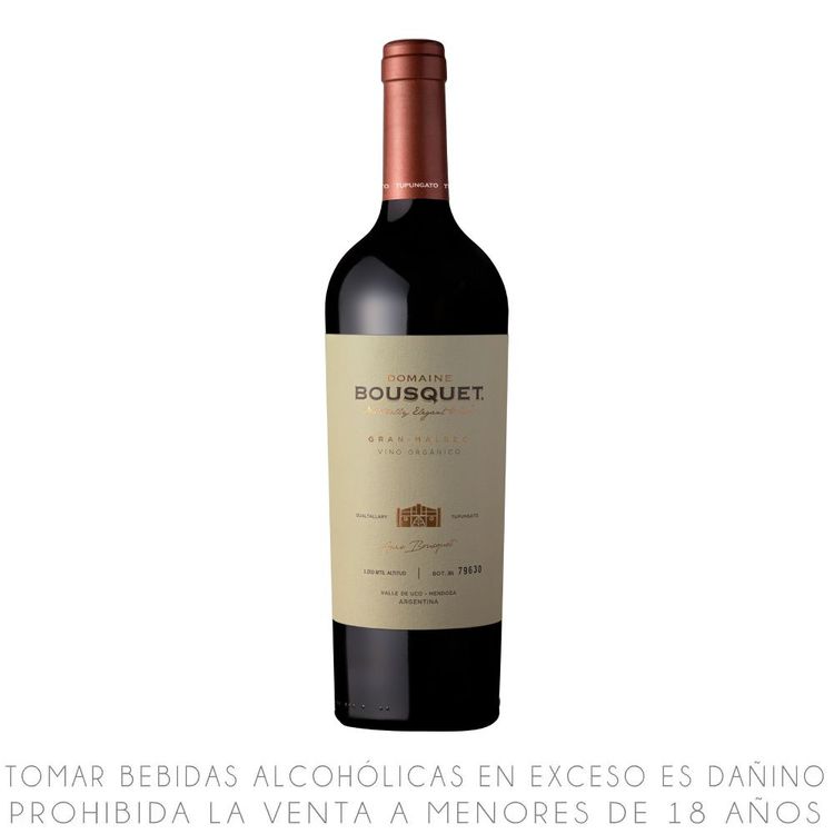 Vino Tinto Malbec Domaine Bosquet Gran Botella 750ml