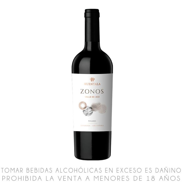 Vino Tinto Malbec Huentala Zonos Botella 750ml