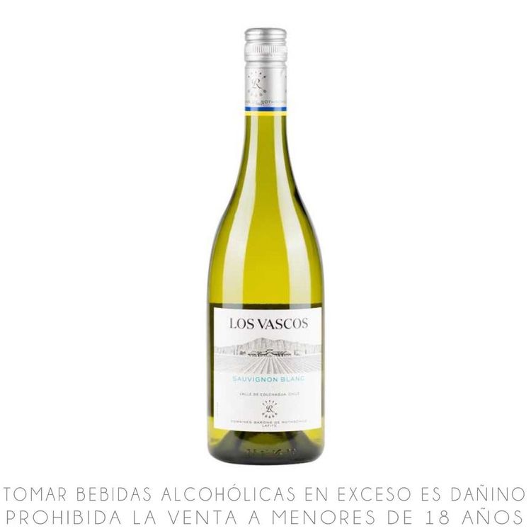 Vino Blanco Sauvignon Blanc Los Vascos Botella 750ml