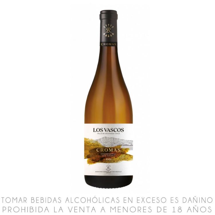 Vino Blanco Chardonnay Los Vascos Cromas Gran Reserva Botella 750ml