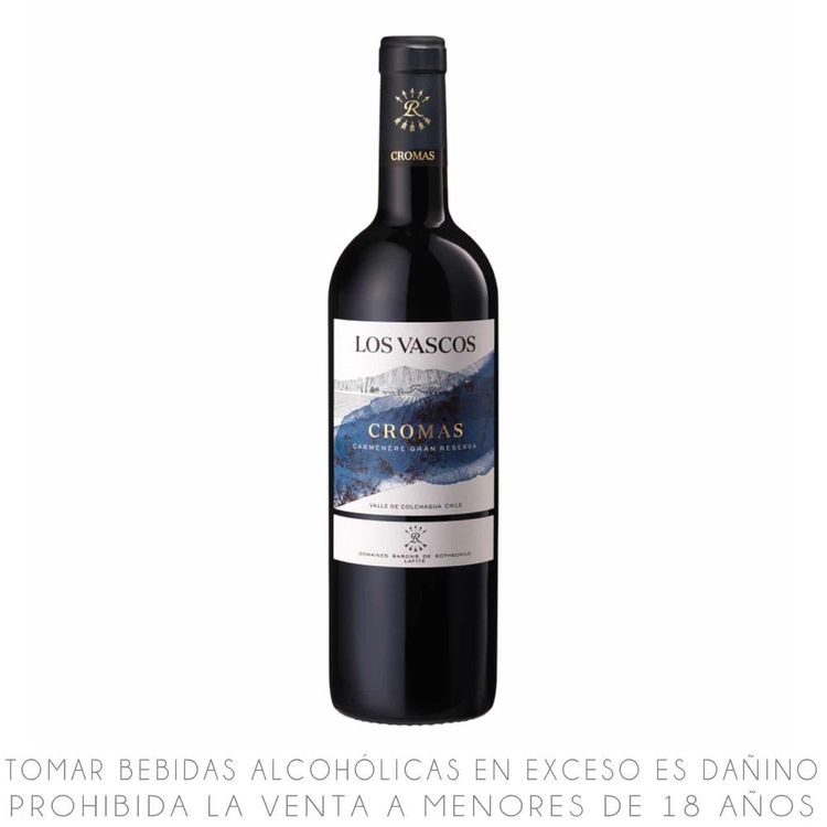Vino Tinto Carmenere Los Vascos Cromas Gran Reserva Botella 750ml