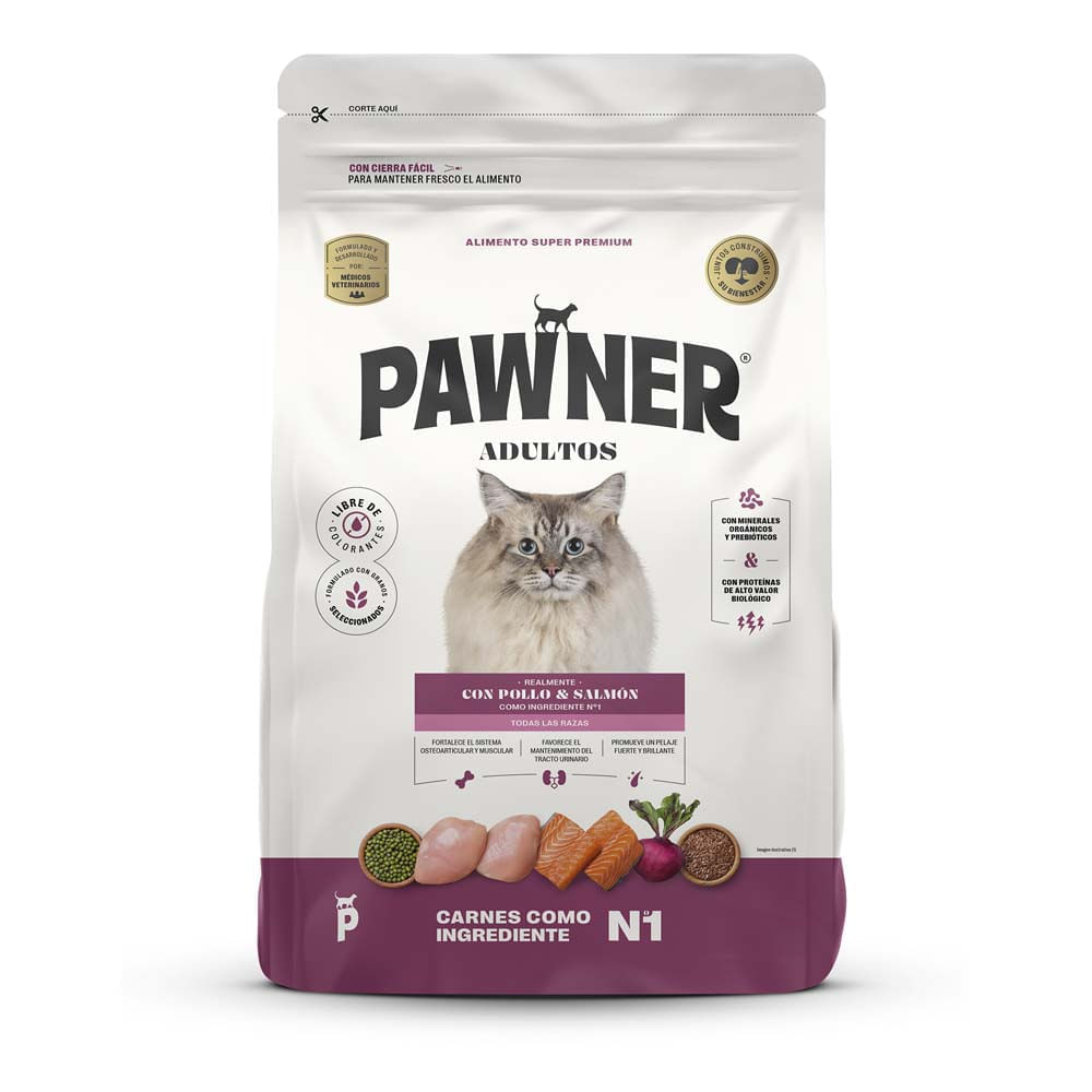 Alimento Pawner Cat Pollo Salmón 3Kg