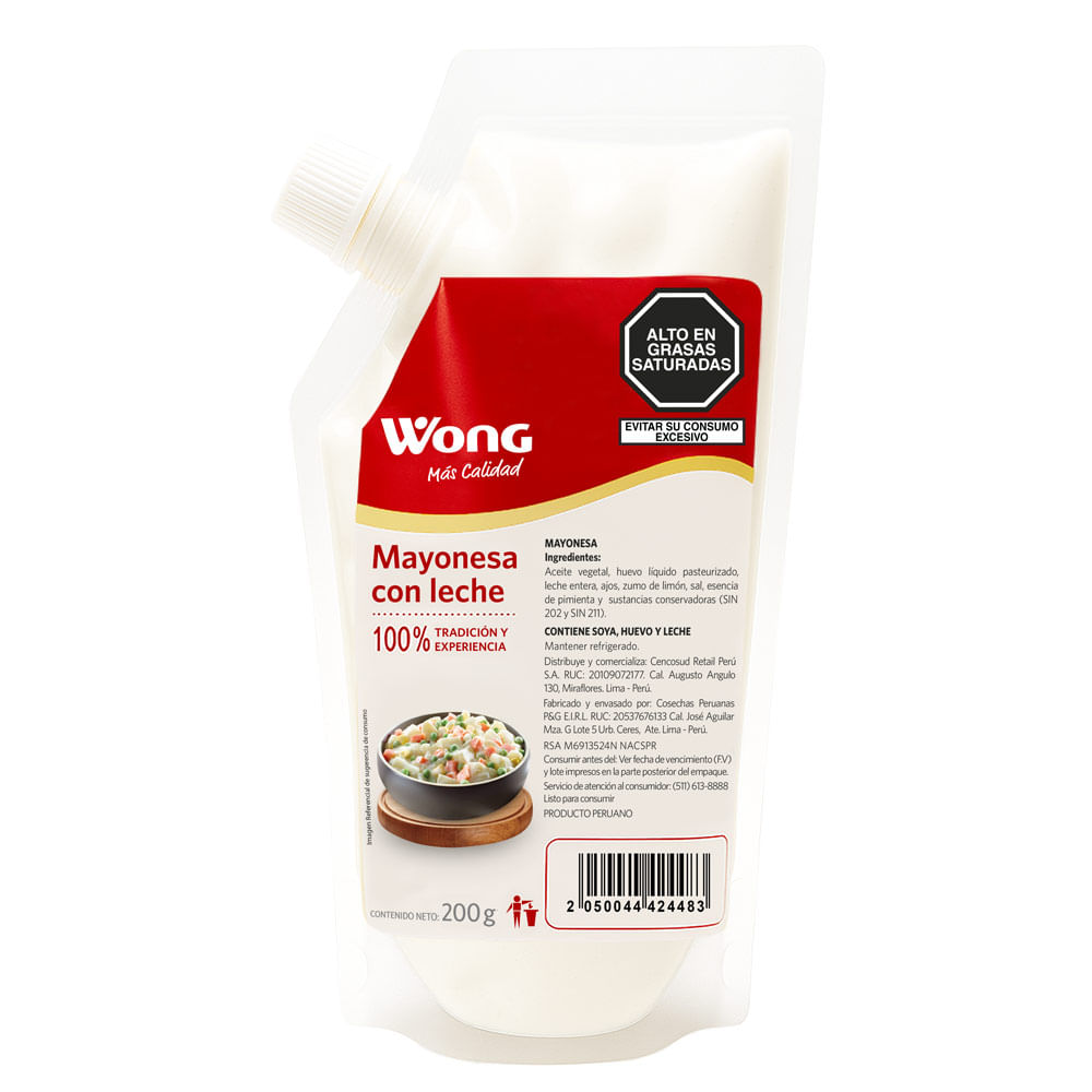 Mayonesa con Leche Wong 200g