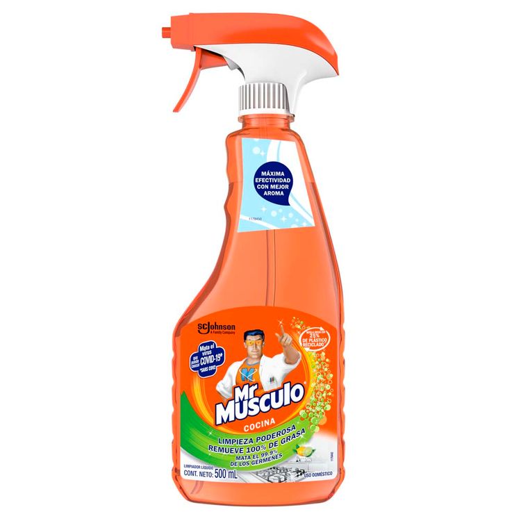 Limpiador Mr Músculo Líquido Quitagrasa Limón Gatillo 500ml