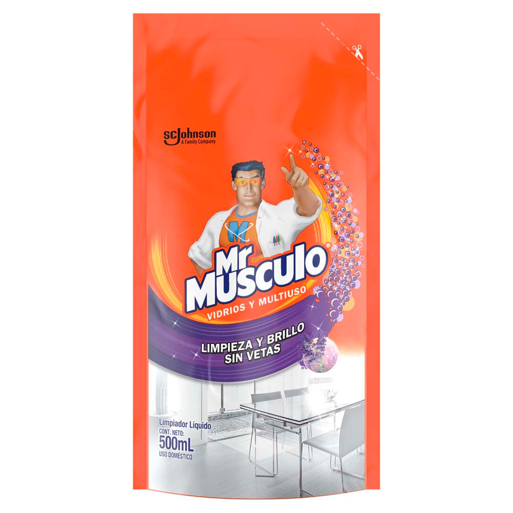 Limpia Vidrios Mr Músculo Lavanda Repuesto 500ml