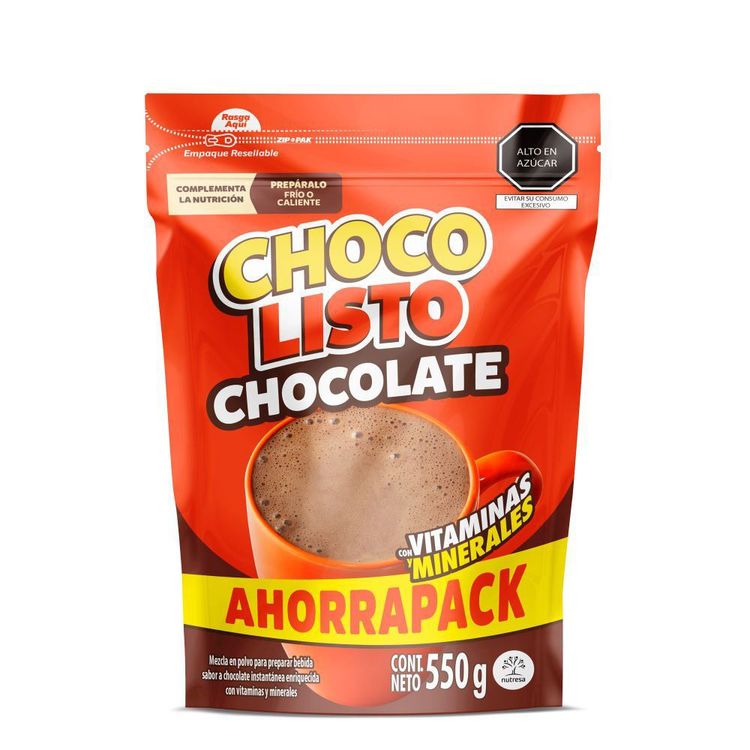 Chocolate Instantáneo Choco Listo Chocolate 550g