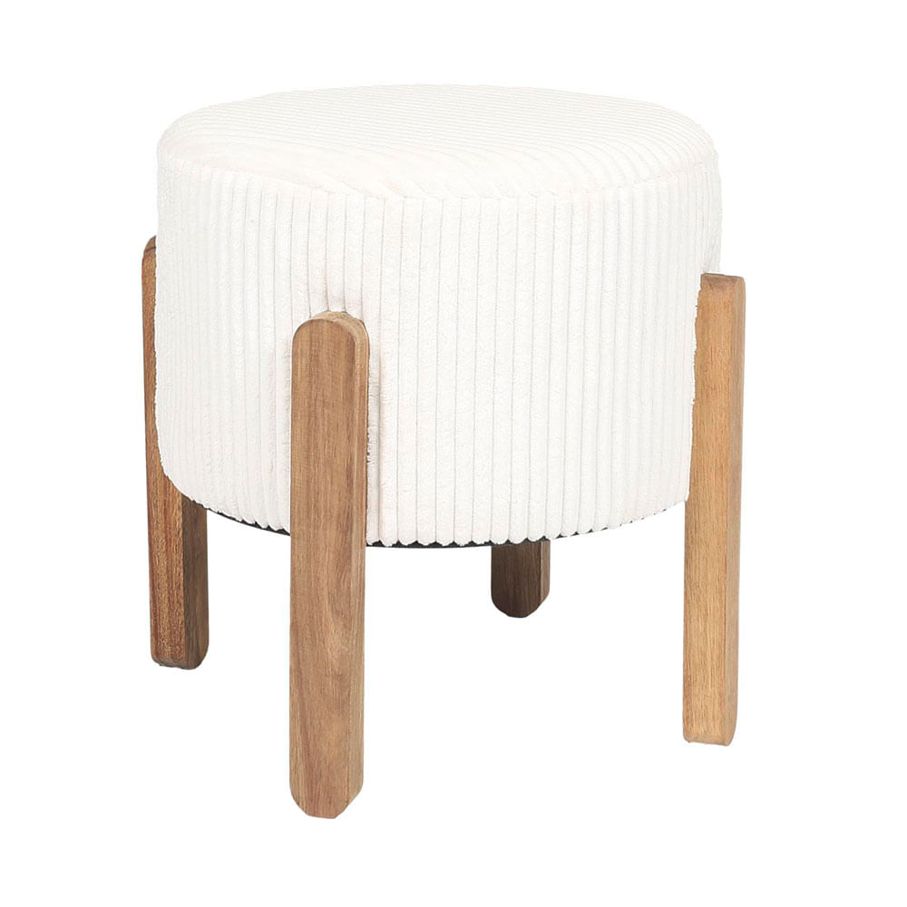 Pouf M+Design Scott 35.5x35cm Blanco