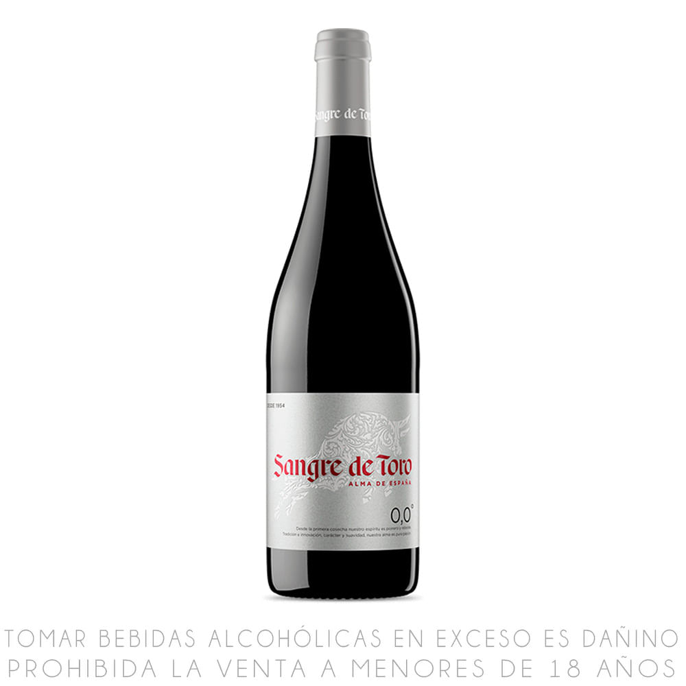 Vino Tinto Sin Alcohol Sangre de Toro 0% Botella 750ml