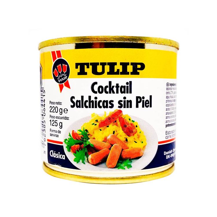 Salchichas Sin Piel Cocktail Tulip 125g