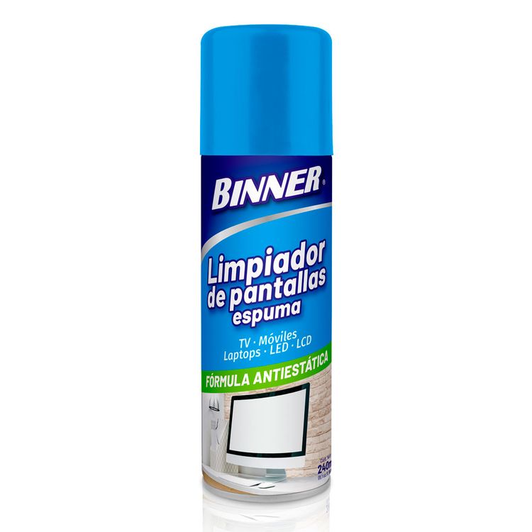 Limpiador de Pantallas Binner Fórmula Antiestática 240ml