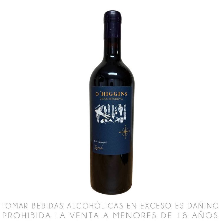 Vino Tinto Syrah O'Higgins Gran Reserva Botella 750ml