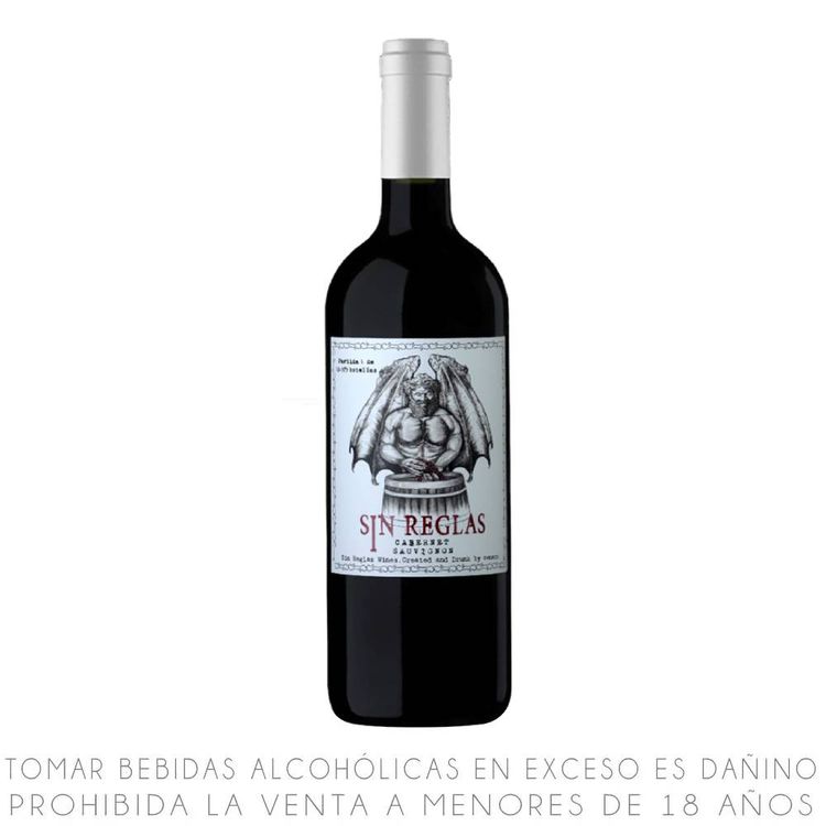 Vino Tinto Cabernet Sauvignon Sin Reglas Botella 750ml