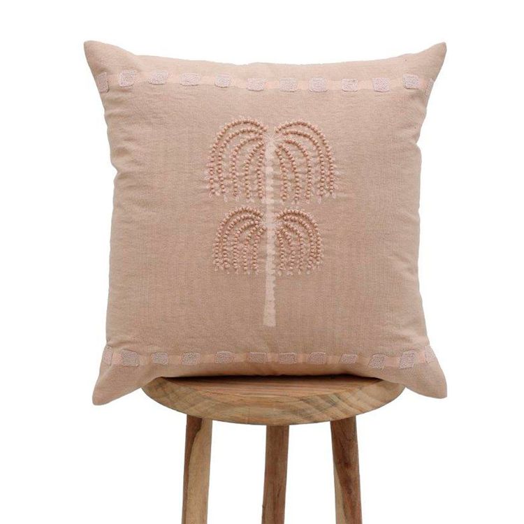 Cojin Krea Impreso t Bordado 45x45cm Sahara