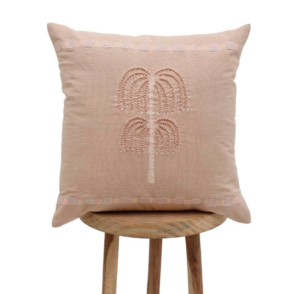 Cojin Krea Impreso t Bordado 45x45cm Sahara