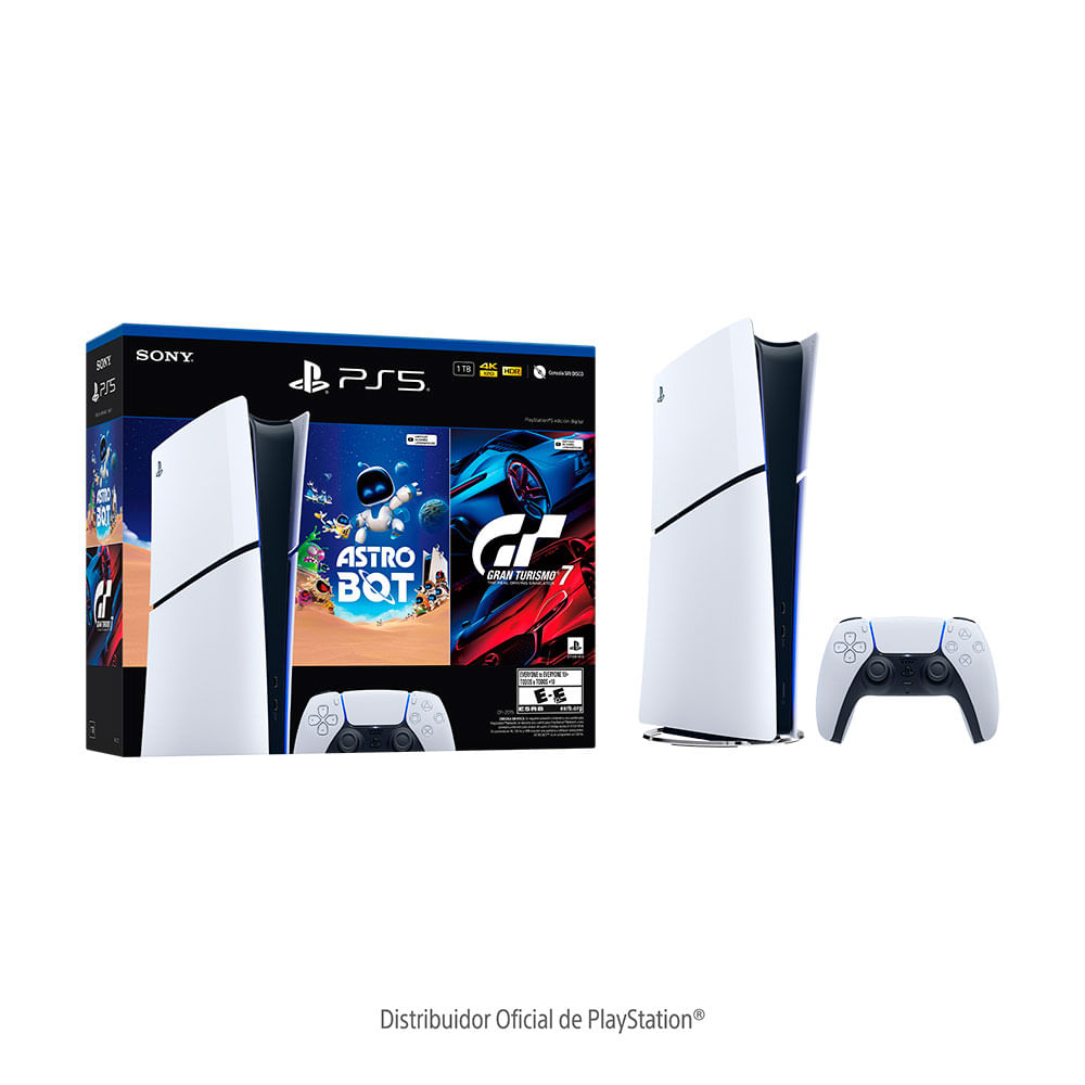 Consola PS5 Slim Digital + GT 7 & Astro Bot